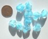 10 16x12mm Satin Aqua Crystal Givre Nuggets